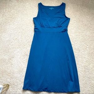 Sleeveless Teal Women's Dress with Waistband